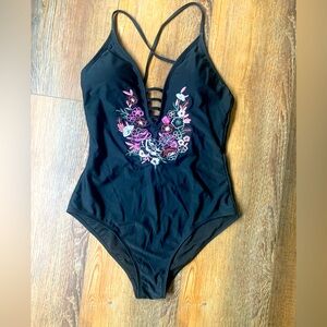 Embroidered deep v one piece Altard State